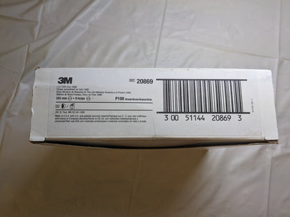 3M PSA Disc: 8" Disc Dia, 100 Grit, Aluminum Oxide 50pk 7010361779
