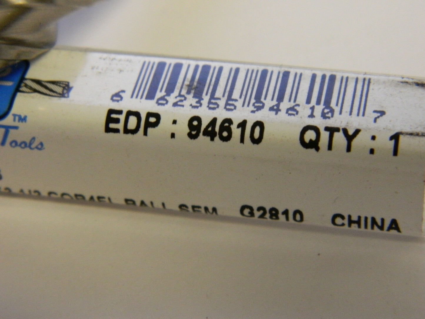 Putnam 3/8" Diam, 2-1/2" LOC, 4 Flute Cobalt Ball End Mil 94610
