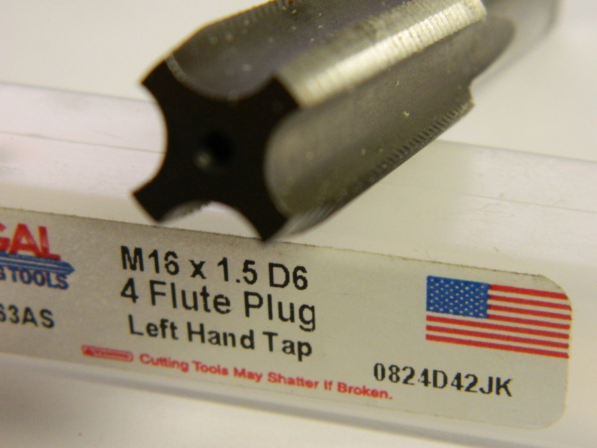 Regal  M16x1.50 Metric Fine D6 4-FL  HSS Straight Fl Standard Hand Tap 029163AS