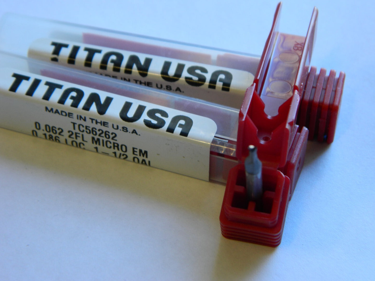 TITAN USA Square End Mill0.186'' LOC1/2'' OAL, 2 Flutes, Sol