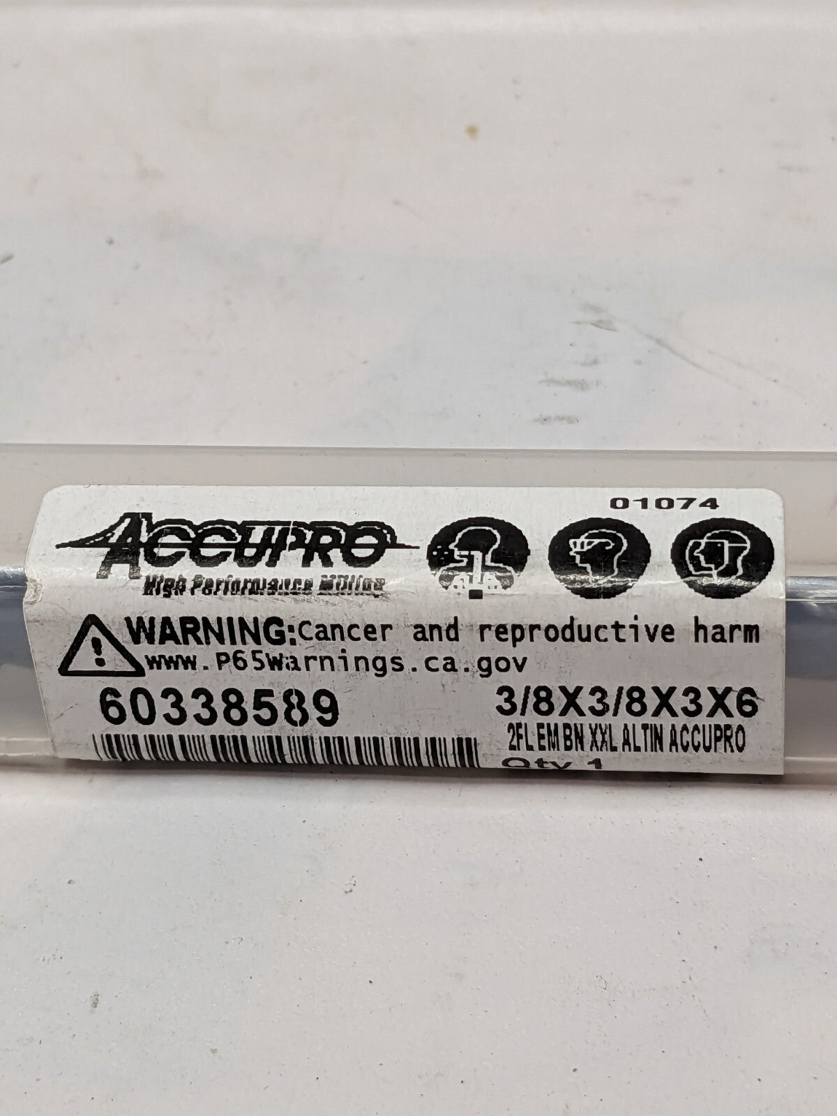 ACCUPRO Ball End Mill: 0.375 Dia, 3 LOC, 2 Flute 60338589