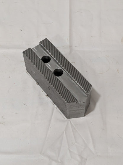Huron Soft Lathe Chuck Jaw: Serrated 1-3/4" OAW, 2" OAH, 4-3/4" OAL KT10P