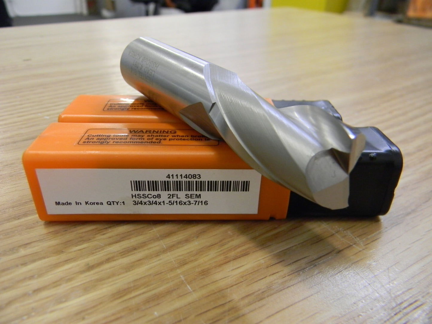 HERTEL Cobalt Sq End Mill 3/4, 1-5/16 LOC 3/4 Shk Dia 3-7/16 OAL 2 FL Qty 2
