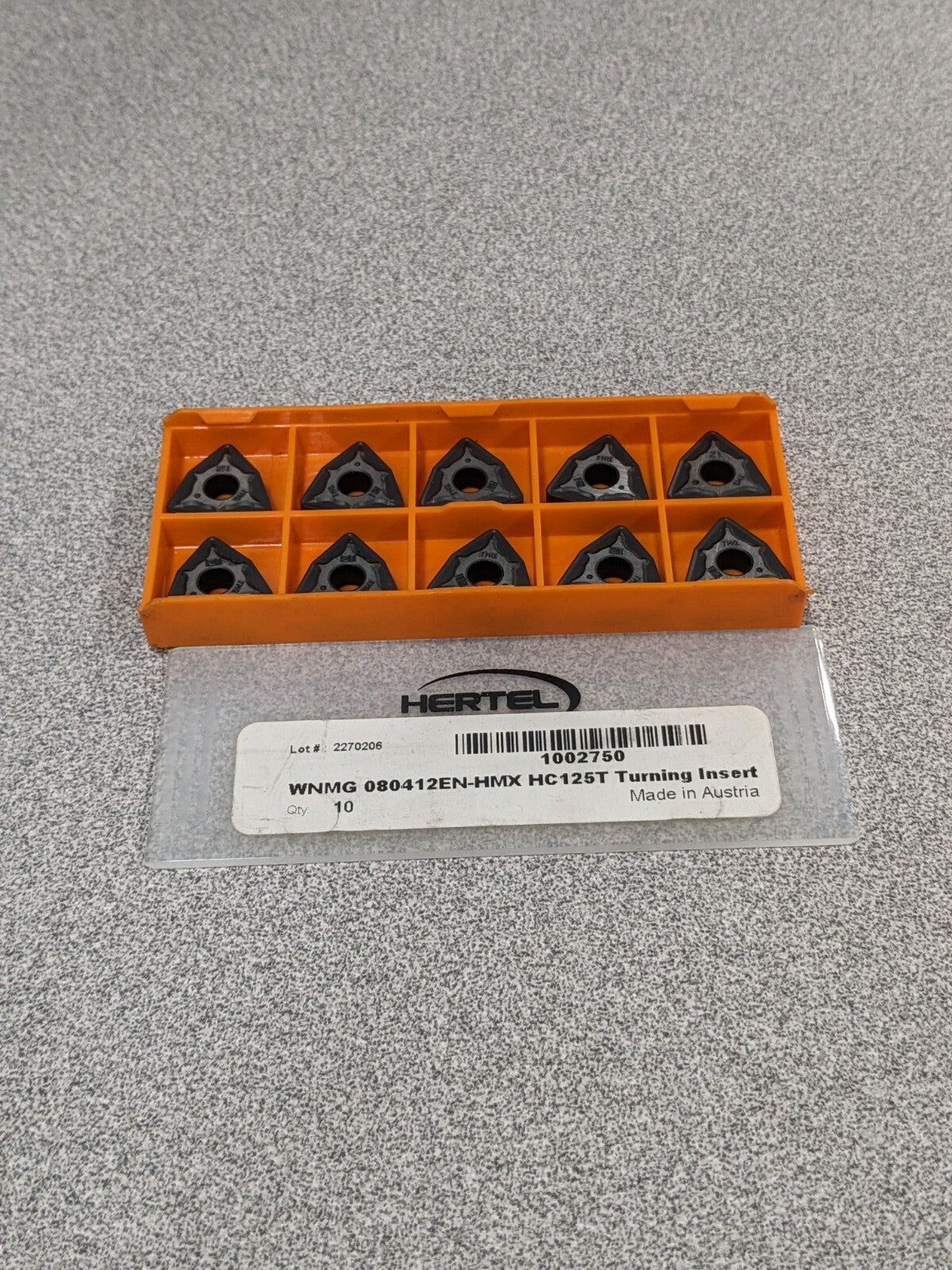 HERTEL Turning Insert: WNMG433HMX HC125T, Carbide Qty 10 1002750