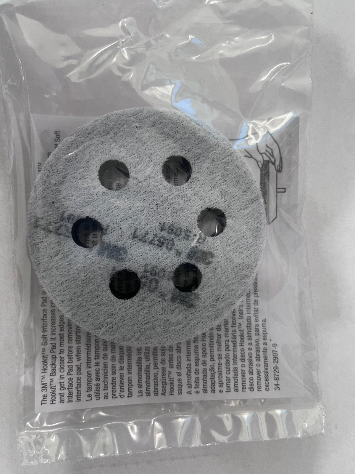 3M Disc Backing Pad: 3" Dia, Hook & Loop Soft Grade, 15000.000 Max RPM box of 10