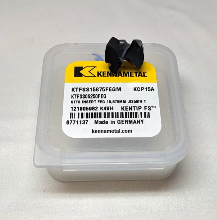 Kennametal Drill Tip KTFSS15875FEGM KCP15A 0.6250" Dia 180 deg Point 6771137
