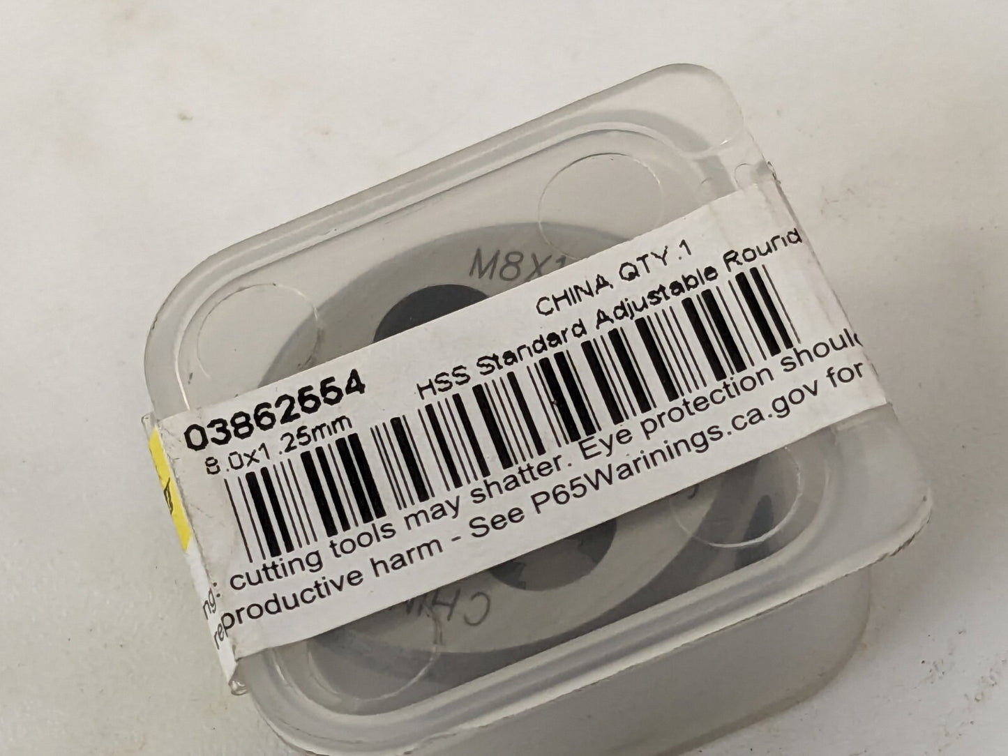 Round Die: M8x1.25, 1" OD, High Speed Steel 314-1646