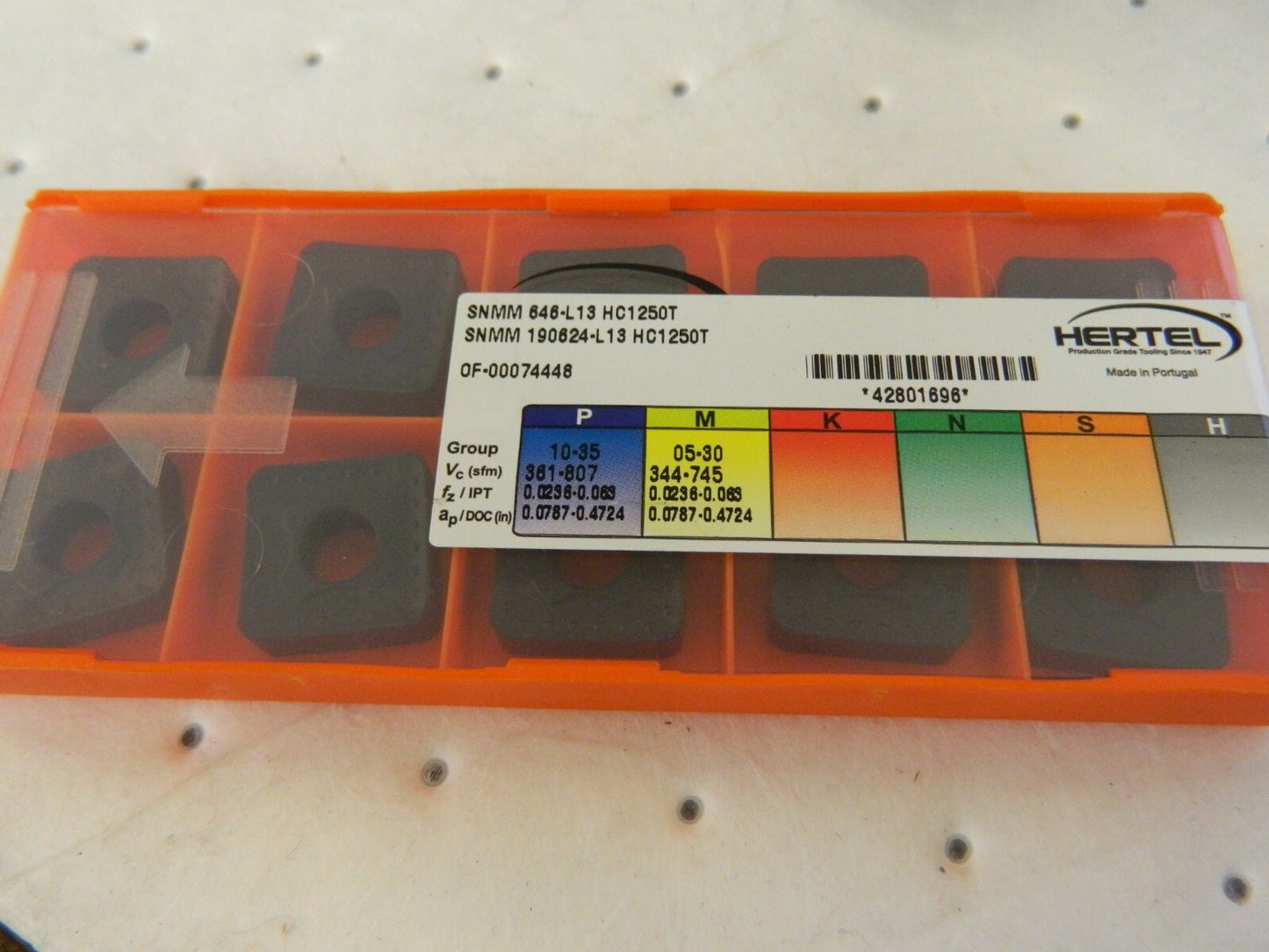 HERTEL SNMM 646 L13 HC1250T qty 10 Carbide Turning Inserts 42801696