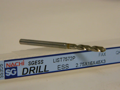 Nachi SGESS Drill List7572P 1.75x16x48x3 Qty 10 0575513