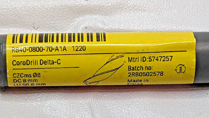 Sandvik Coromant CoroDrill Delta-C Carbide Drill R840-0800-70-A1A 1220 5747257