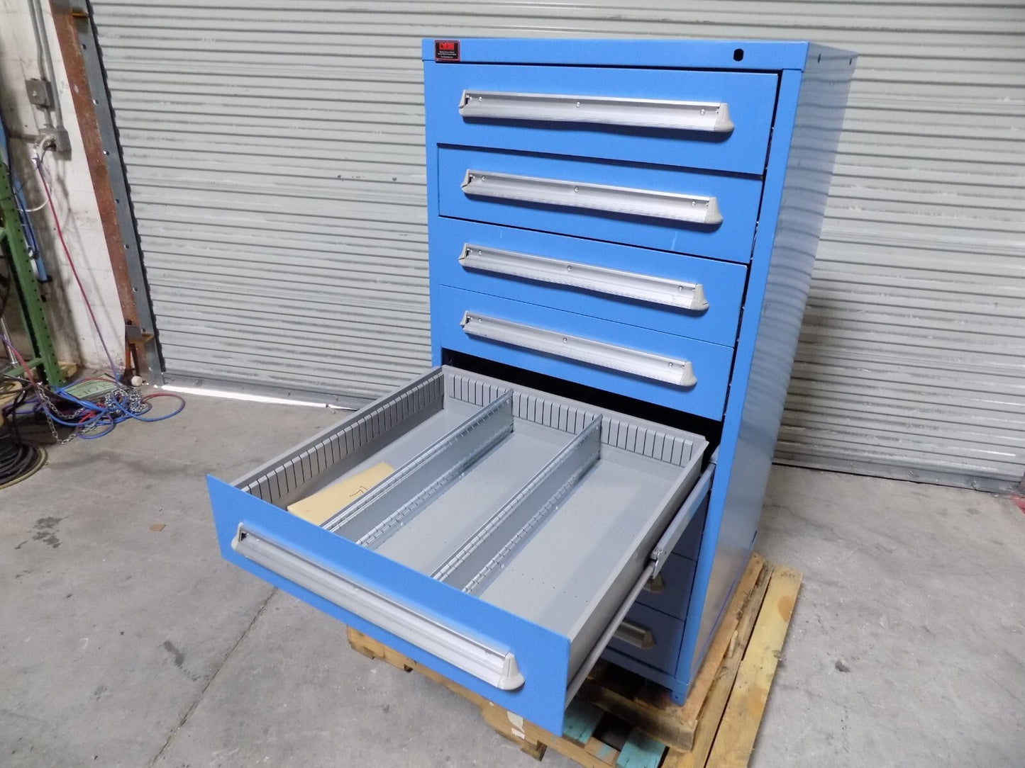 Lyon Modular Storage Cabinet 8 Drawer 59 x 30 x 28 Steel Blue DAMAGED