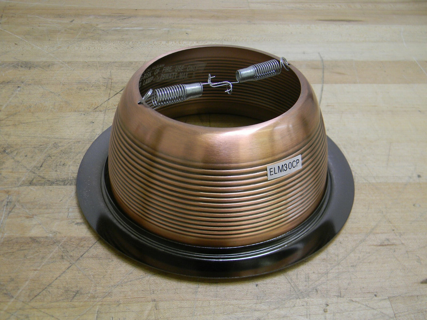 Lot of 4 Elco Lighting 6" Recessed Metal Step Baffle Trim ELM30CP