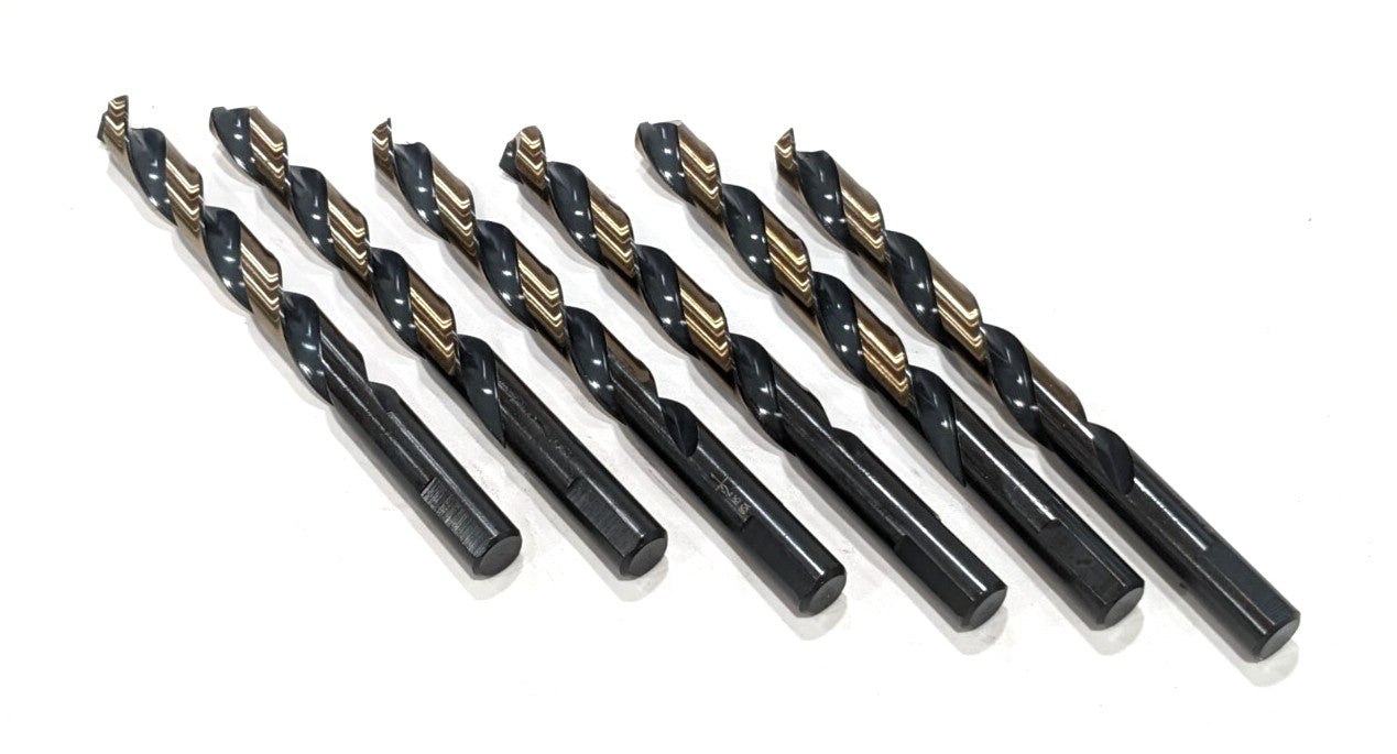 CLE-LINE  Jobber Length Drill Bit 1/2" (0.5000") 135 deg HSS  6 PACK