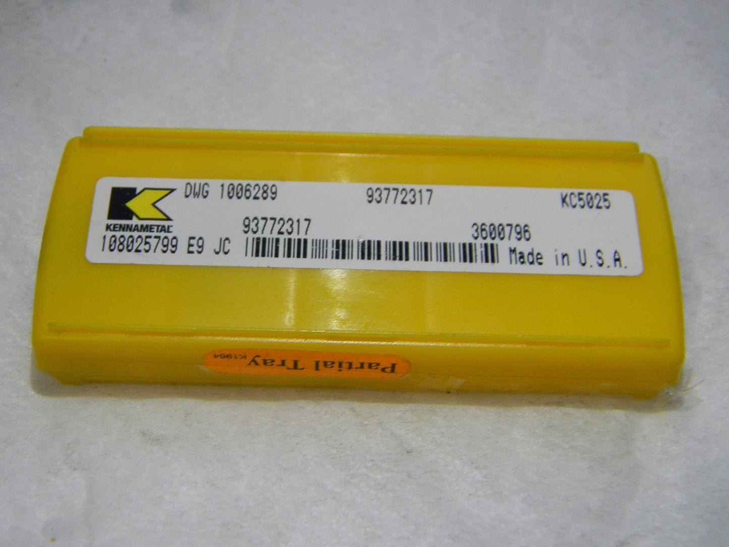 Kennametal Carbide Inserts DWG1006289 Grade KC5025 Qty. 3 93772317