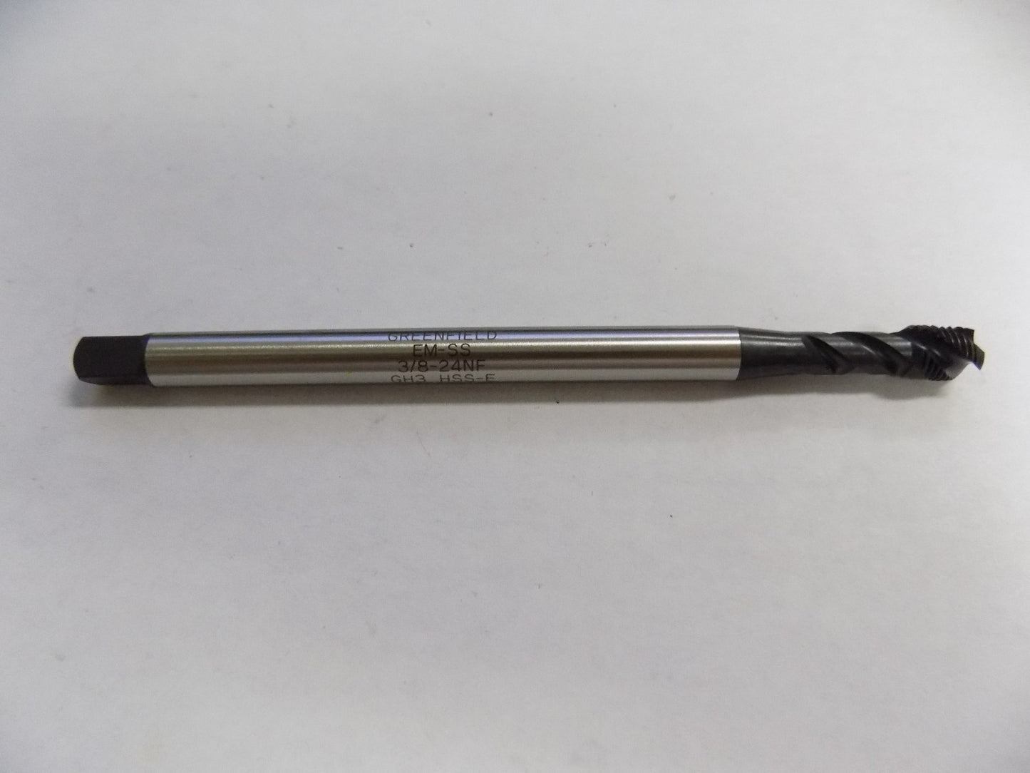 Widia Gtd HSS Extended Shank Spiral Flute Tap 3/8"- 24 Oxide 3FL H3 84518