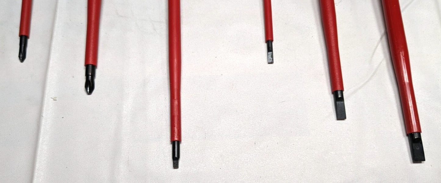 WIHA Screwdriver Set 6 Pc Insulated Slotted Phillips Square 32097 INCOMPLETE SET
