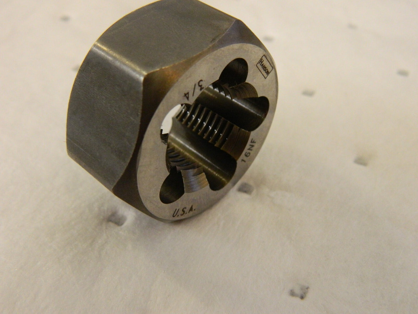 TITAN USA Hex Rethreading Die: 3/4-16 RH Carbon Steel TE80573