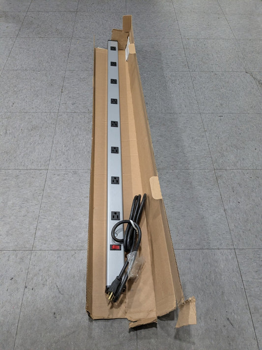 Wiremold Power Outlet Strip 8 Outlets, 120 Volts, 15 Amps, 6' Cord UL401BC