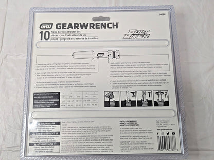 GEARWRENCH 10 Piece Bolt Biter Screw Extractor Set 84786