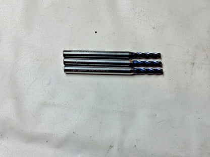 Hertel Square End Mills 3PK 1/16" Dia 1/8" LOC 4Fl 88245824