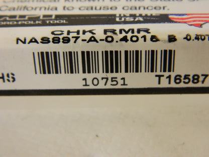 ALVORD POLK Chucking Reamers qty2 : 0.4015" Dia HSS 10751