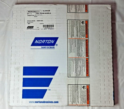 Norton Aluminum Oxide Grinding Wheel  80 Grit 12" Dia 1/2" Thick 5" 66253262111