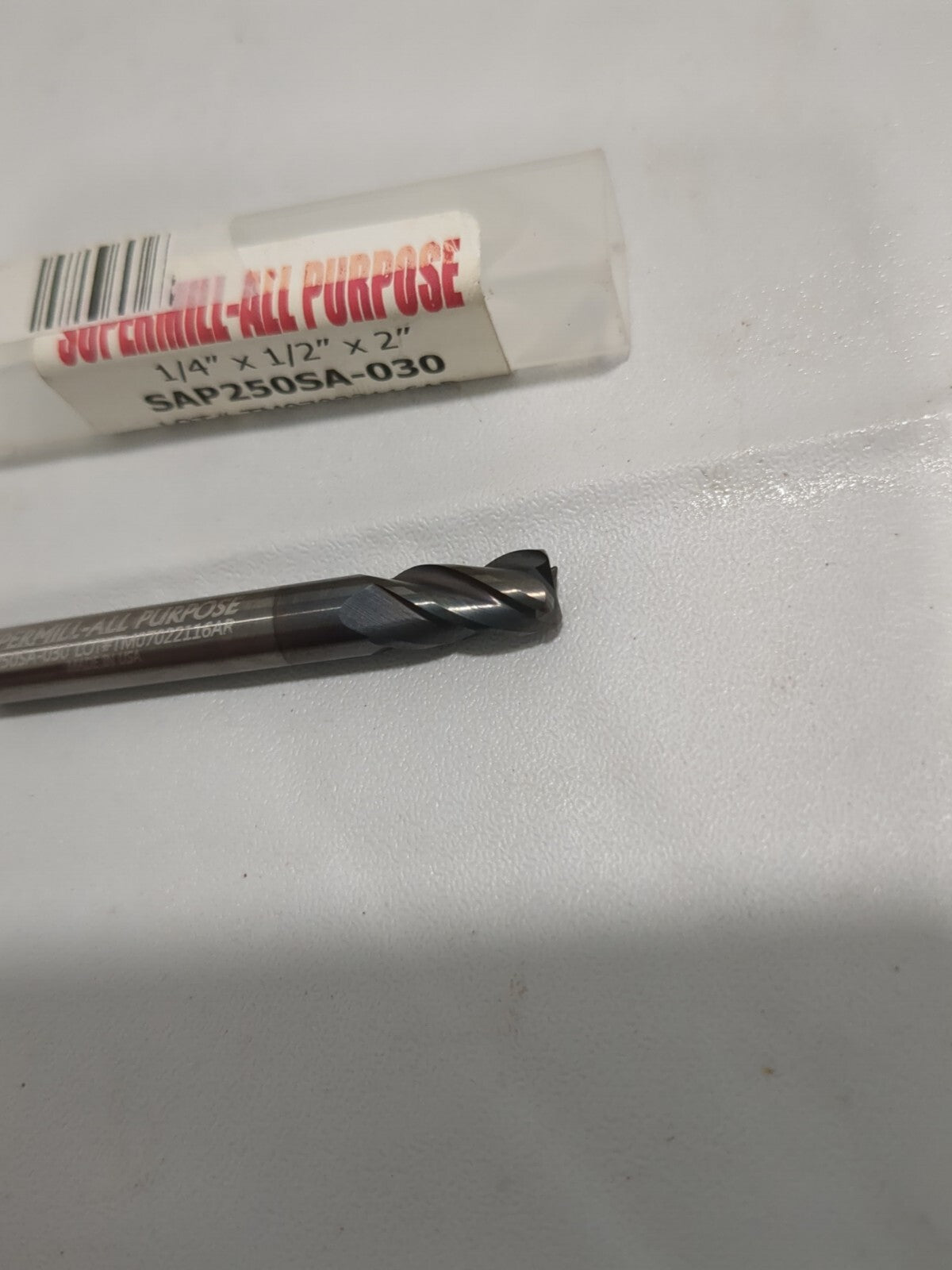 SUPERMILL Corner Radius End Mill: 1/4" Dia SOLID carbide SAP250SA-030