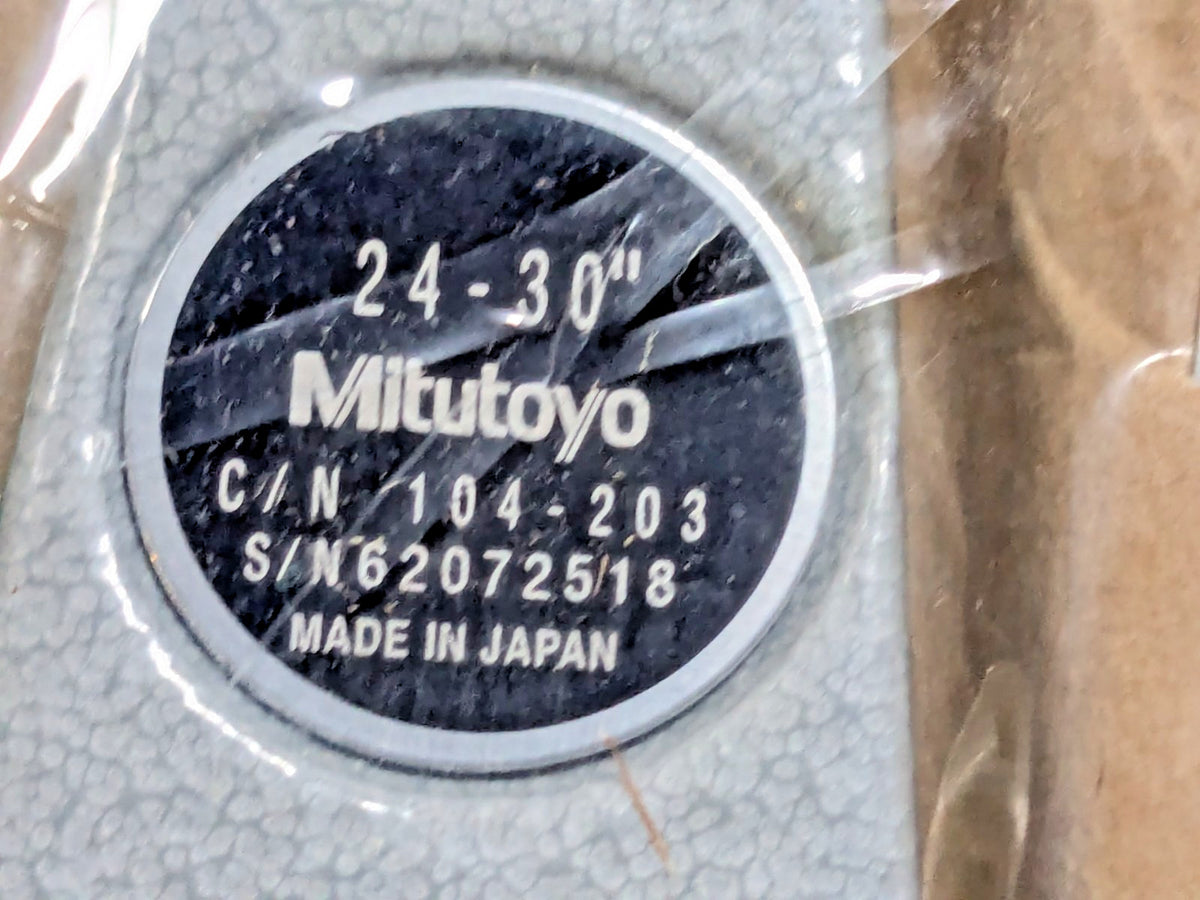 Mitutoyo Interchangeable Anvil Micrometer 24" to 30" Range 104-203