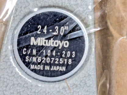 Mitutoyo Interchangeable Anvil Micrometer 24" to 30" Range 104-203