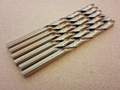 Hertel Cobalt Jobber Length Drill Bits QTY6 1/4" Dia 135 Deg 01190164