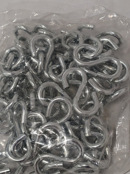 WorkSmart Zinc Plated S-Hook 2-1/8" Electrglvnz Qty 50 WS-MH-CHN-154