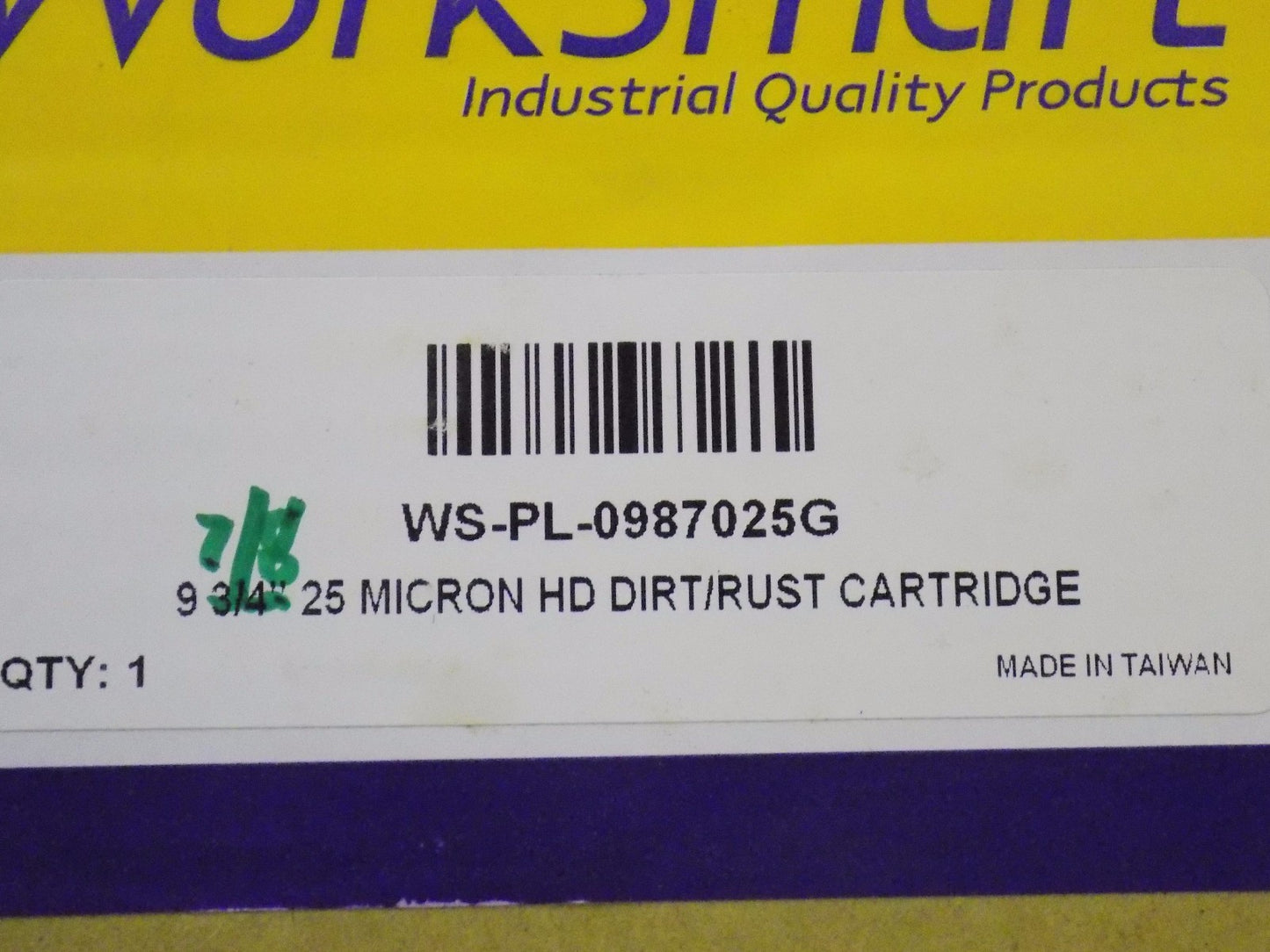 WorkSmart 25 Micron Polypropylene Cartridge Filter 4-3/8"OD x 9-7/8" W