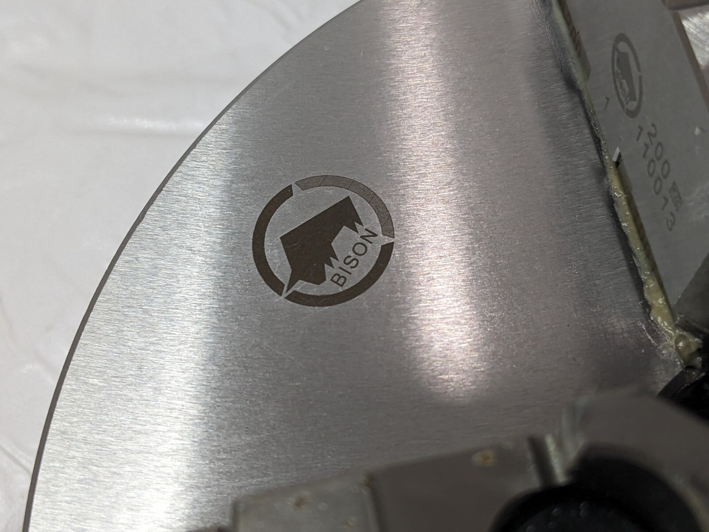 Bison 4 Jaw Self Centering Manual Chuck 8" Diam Plain Back 3605-8" 7-840-0800