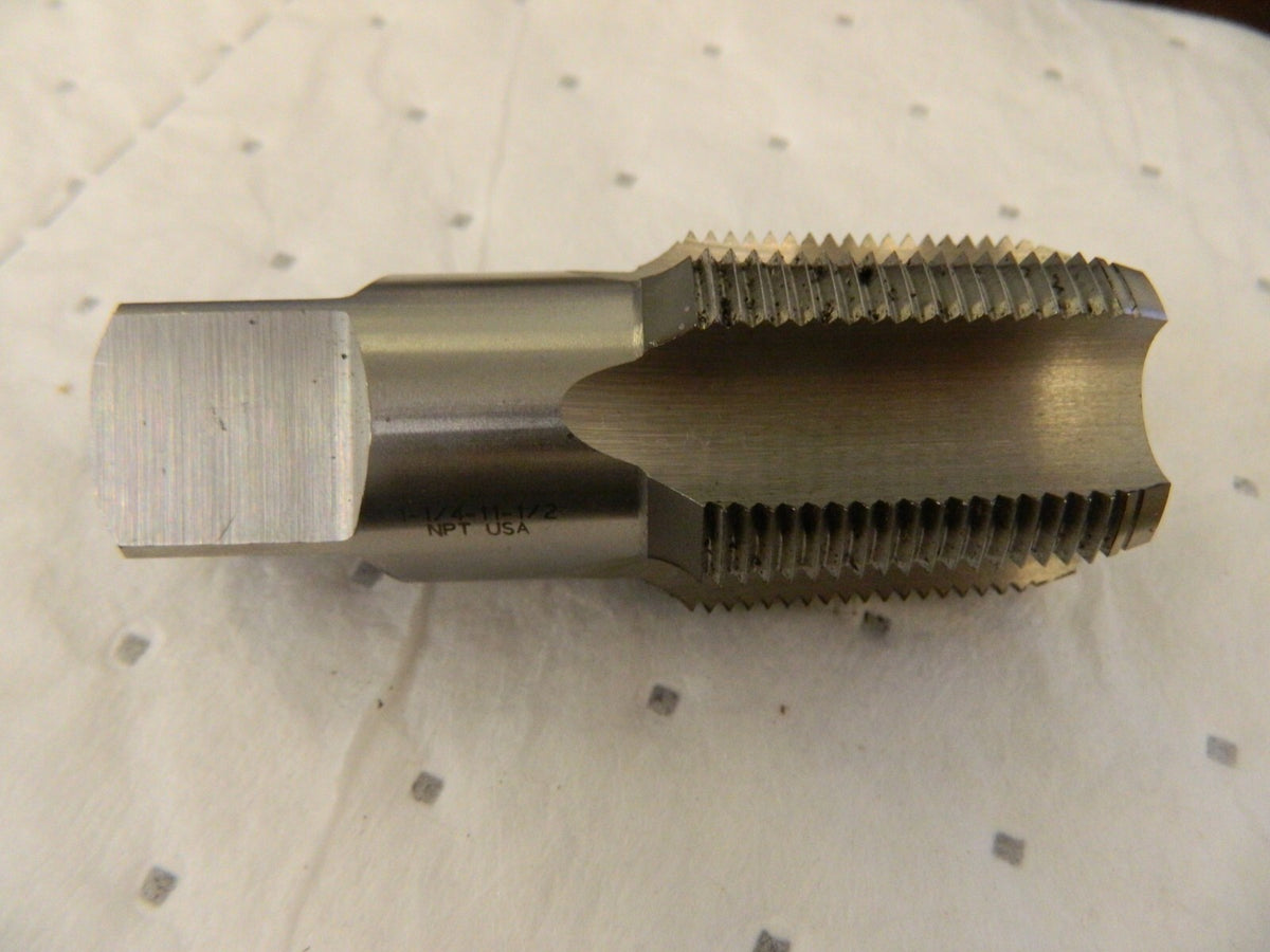 HERTEL Standard Pipe Tap: 1-1/4 - 11-1/2 Carbon Steel, Bright/Uncoated 793U1-1/4