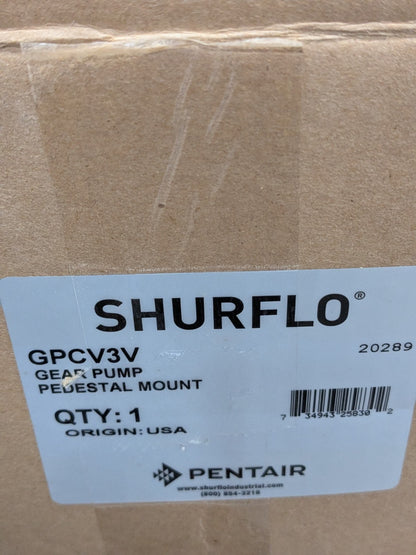 Pentair Gear Pump: Pedestal Mount, 1/2 INCH INLET GPCV3V