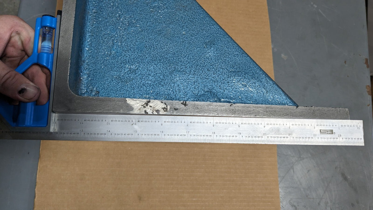Machined Angle Plate 12" x 12" x 12" Cast Iron Flat Surface Doubl