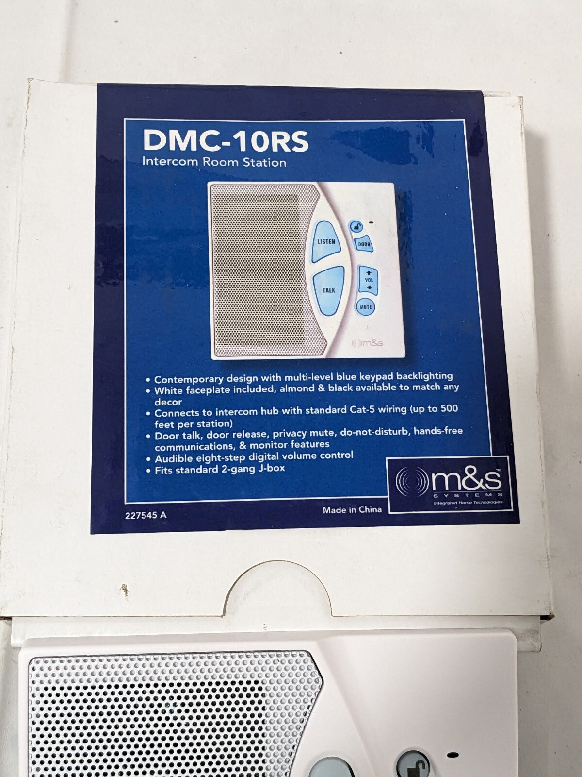 M&S Systems Intercom Room Station, White DMC-10RS
