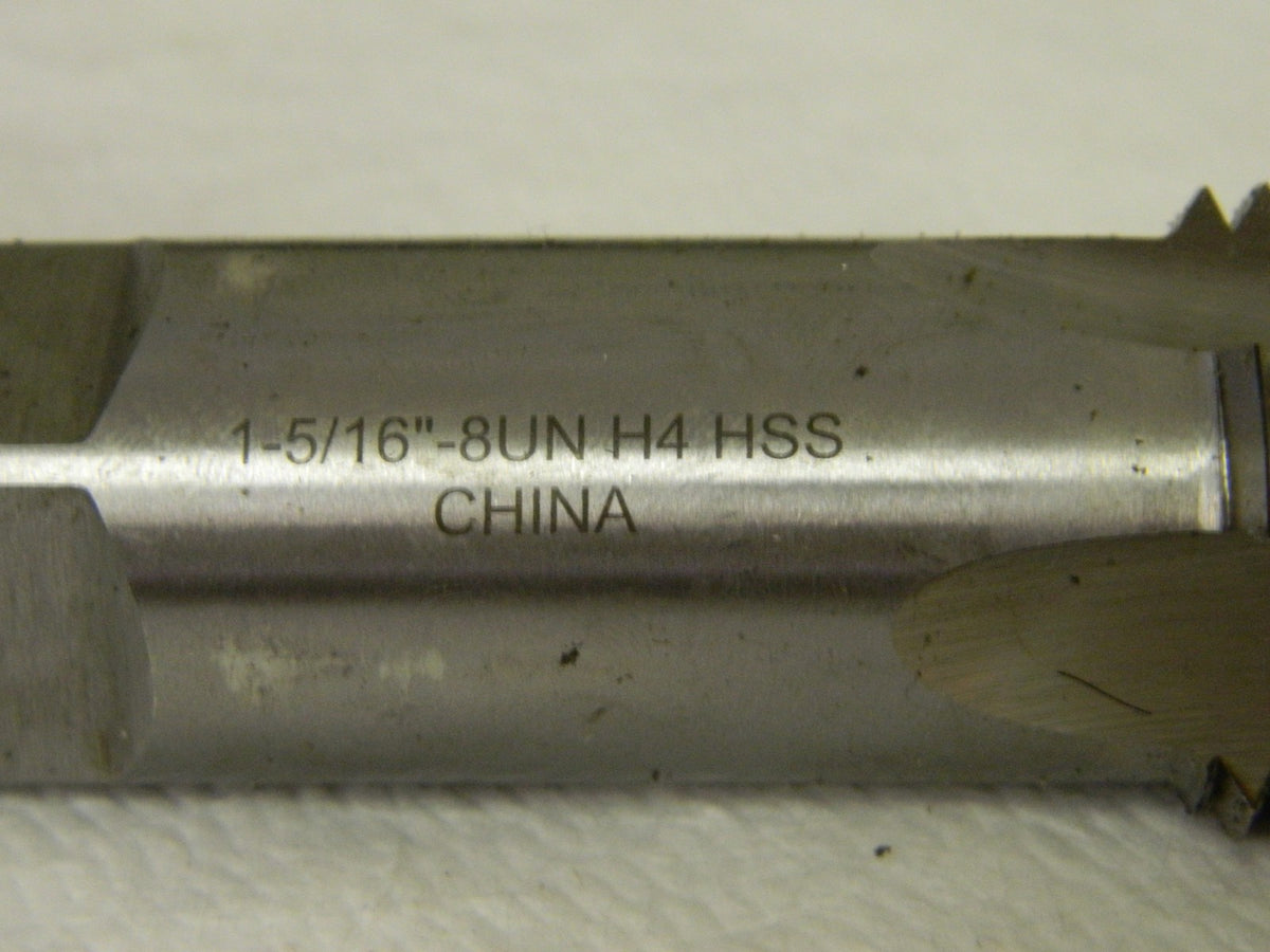 Interstate Straight Flute Standard Hand Tap 1-5/16-8 UNC H4 4FL 04871034