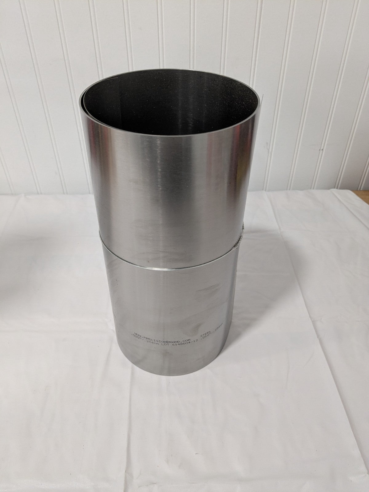 Precision Metal Shim Stock: Roll, 0.0100" Thick, 120" L, 12" W, 1010 Steel 16460