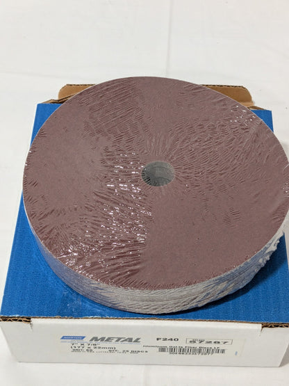 NORTON Fiber Disc 7″ Disc Dia, 7/8″ Hole, 80 Grit, AO Box of 25 66623357287