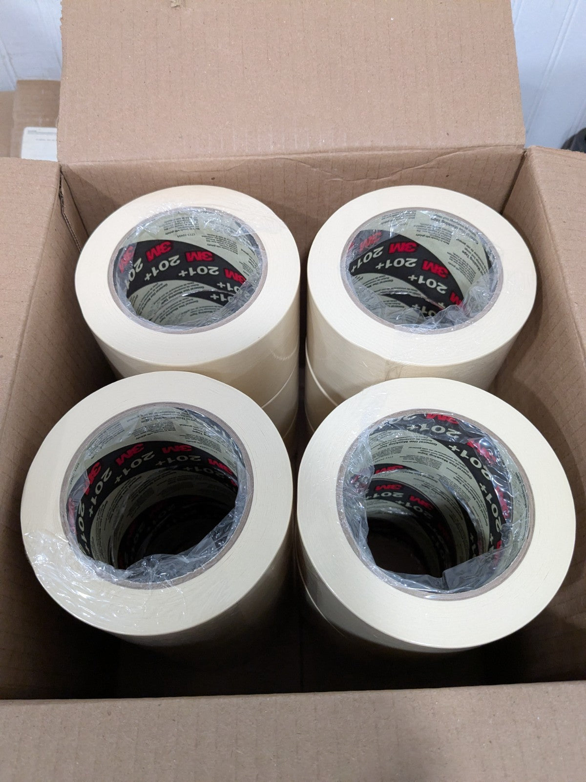 (12) 3M Masking Tape: 72.00 mm Wide, 180' Long, 4.4 mil Thick, Tan 7000124884