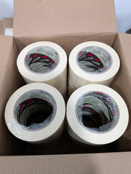 (12) 3M Masking Tape: 72.00 mm Wide, 180' Long, 4.4 mil Thick, Tan 7000124884