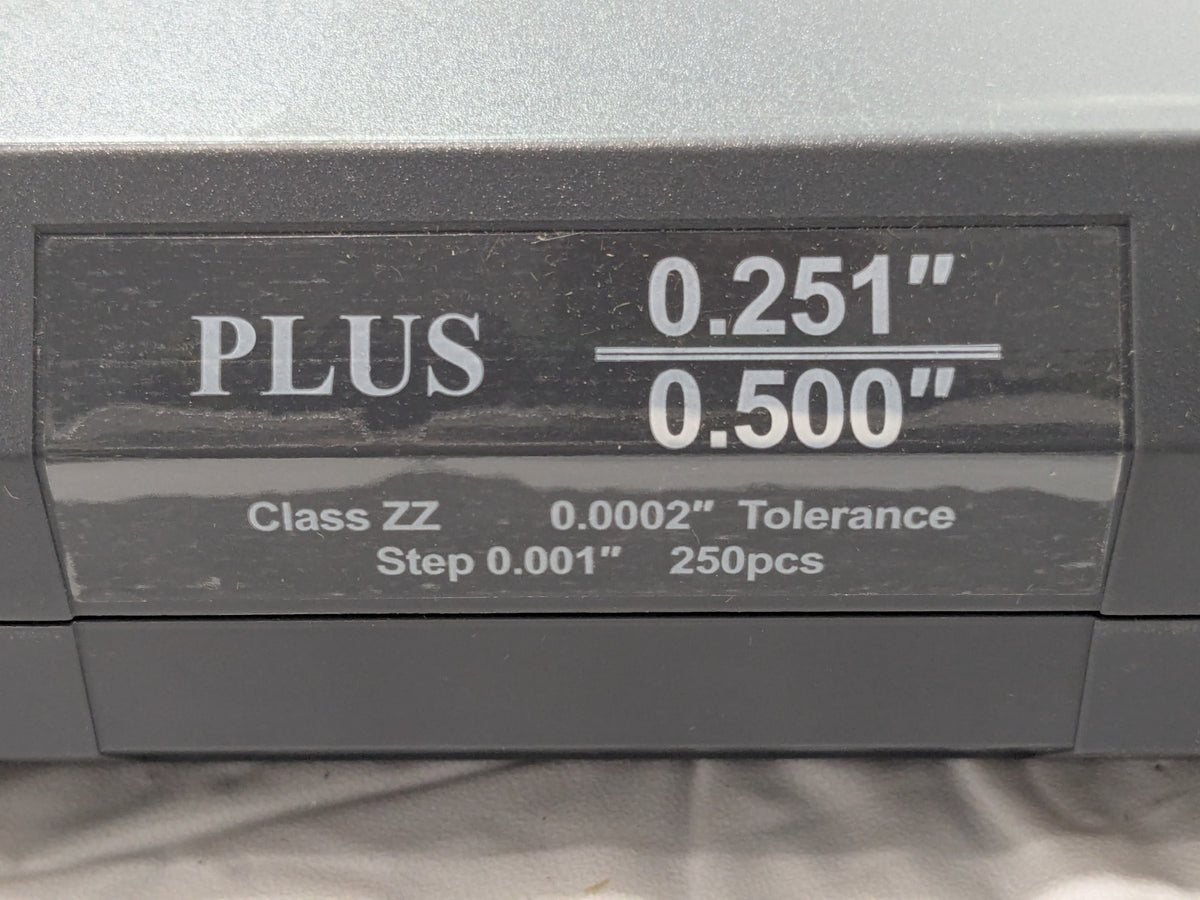 SPI 250 Piece Plug Gage Set 0.251" to 0.500" Range Class ZZ Plus 22-15