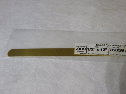 Precision Brand 0.009 Brass Thickness Gage 1/2 x 12 Blades (Pack of 12) 76360