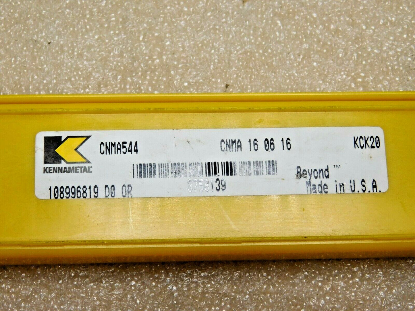 Kennametal Carbide Turning Insert CNMA544/CNMA160616 Grade KCK20 Qty 5 3758139