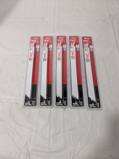 Milwaukee 9" 14 TPI Sawzall Blade - 5 Packs of 5 48-00-5187