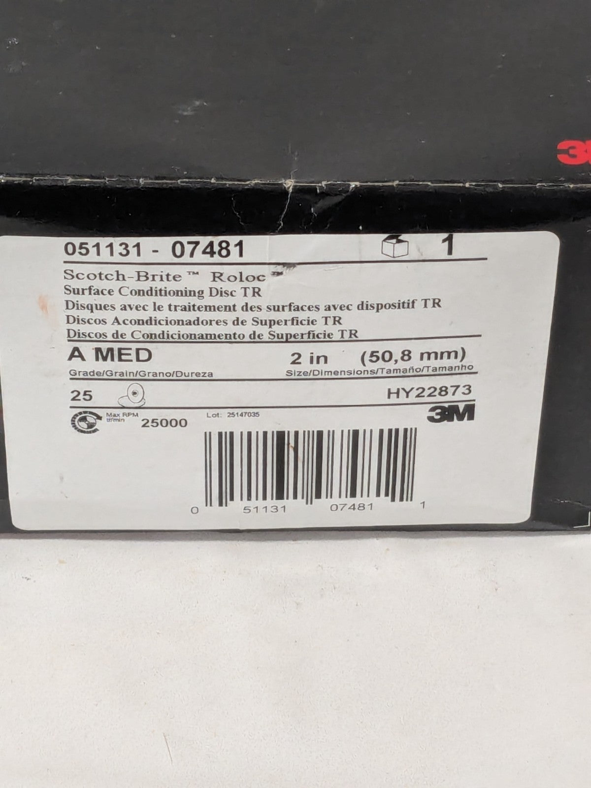 3M Quick-Change Disc: Roloc TR, 2" Dia, Aluminum Oxide Qty 25 7000000751
