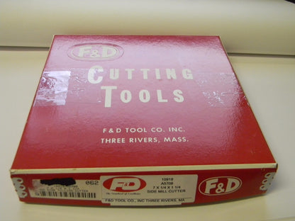 F&D Tool Co. Side Milling Cutter 7" x 1/4" x 1-1/4" HSS 10918-A5708