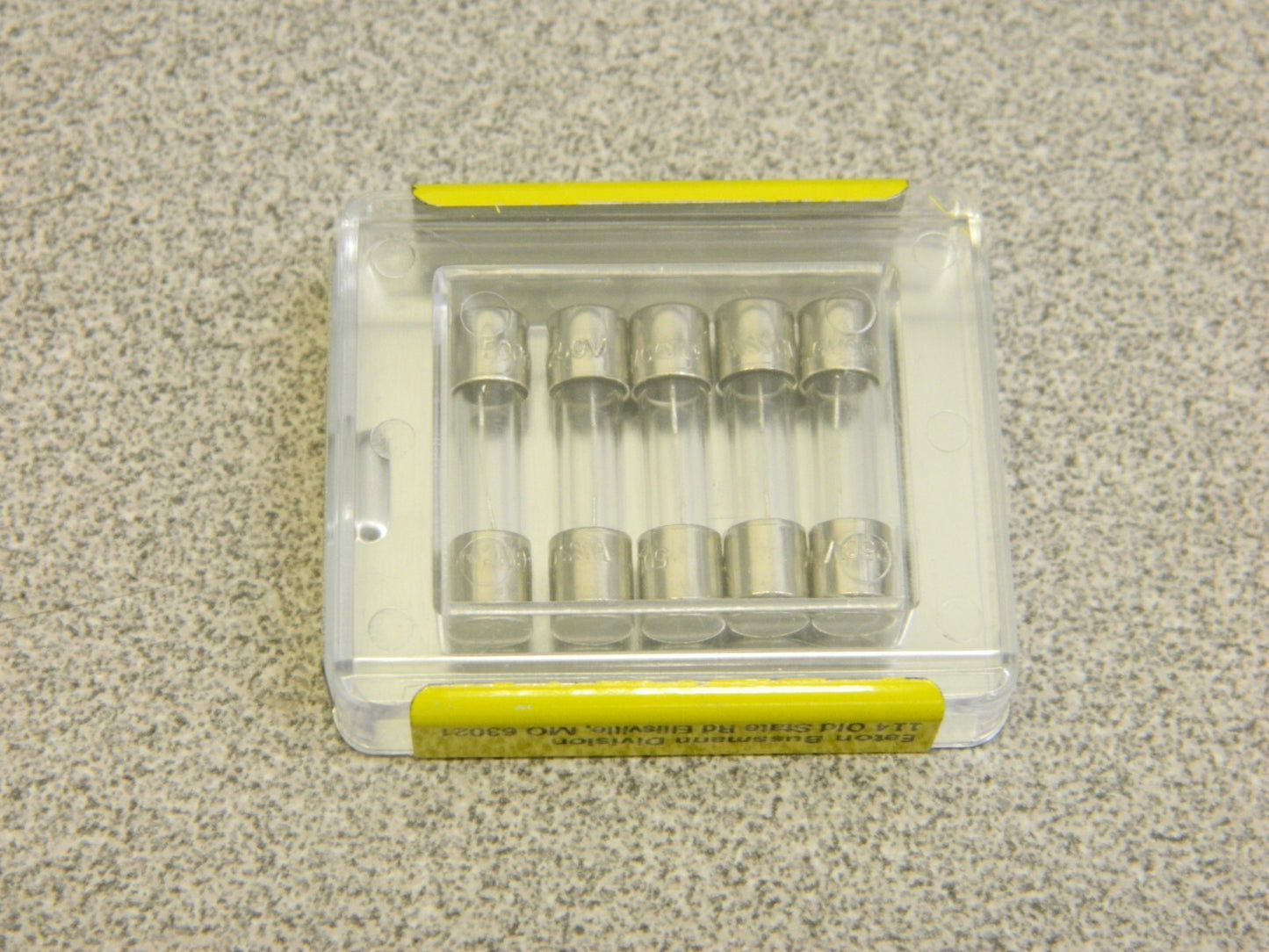 BUSSMANN Cartridge Time Delay Fuse: 0.5 A, 20 mm OAL, 5 mm Dia Qty 5 GMC-500-R