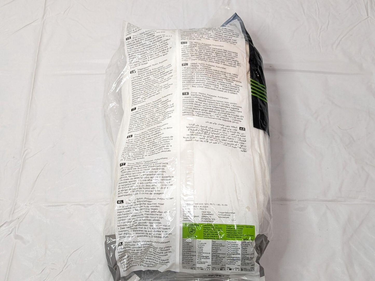 10 PAIRS Showa Polyurethane Palm Coated Nylon Fit White Gloves Size 8/L B0500